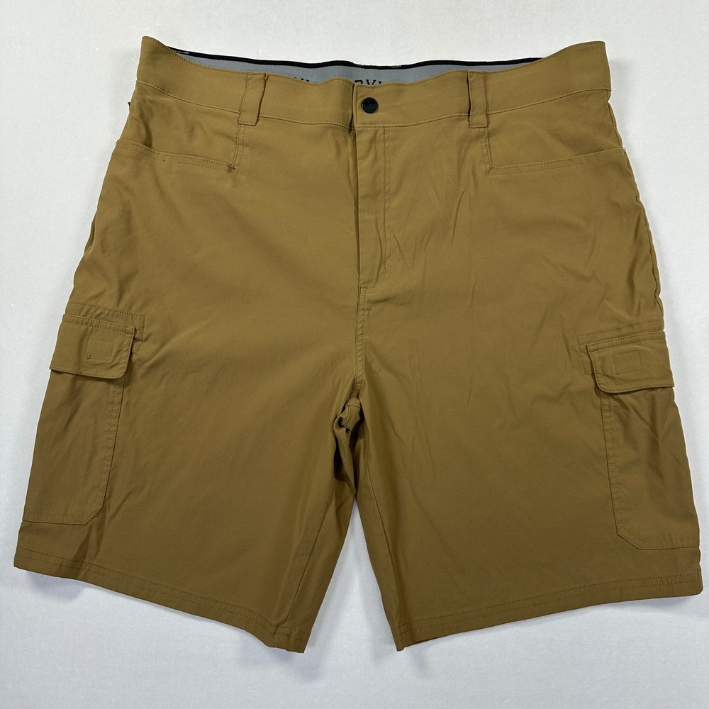 Orvis Cargo Shorts 40 Brown Stretch Hiking Utility Gorpcore Outdoor Lightweight